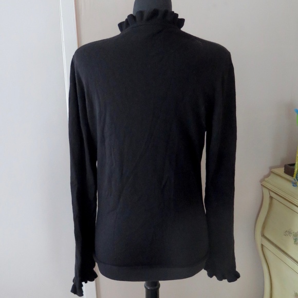 Tory Burch Ruffle Edge Polo Sweater - Picture 6 of 10
